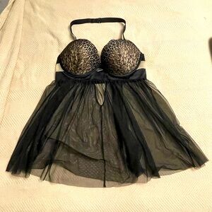 Victoria’s Secret Black Lace Babydoll Lingerie
